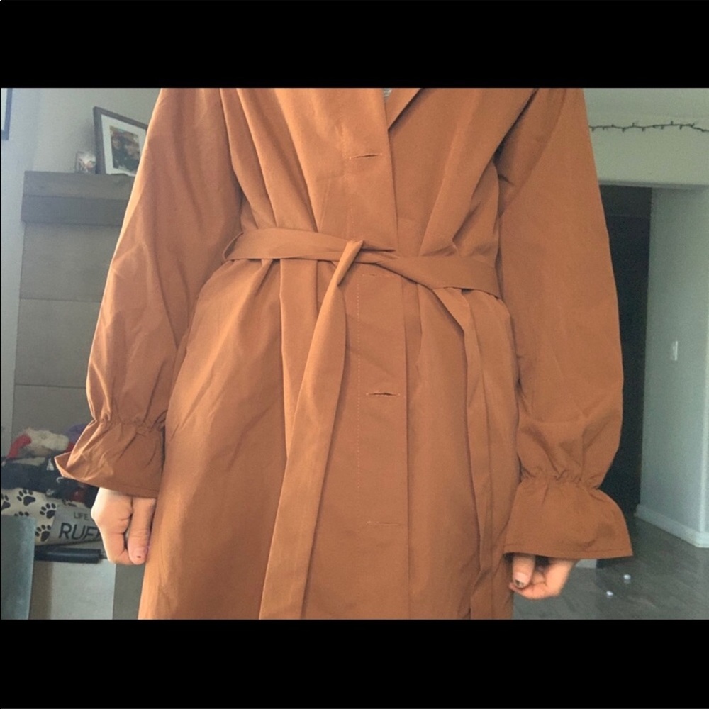 XL Shein lightweight tan long jacket